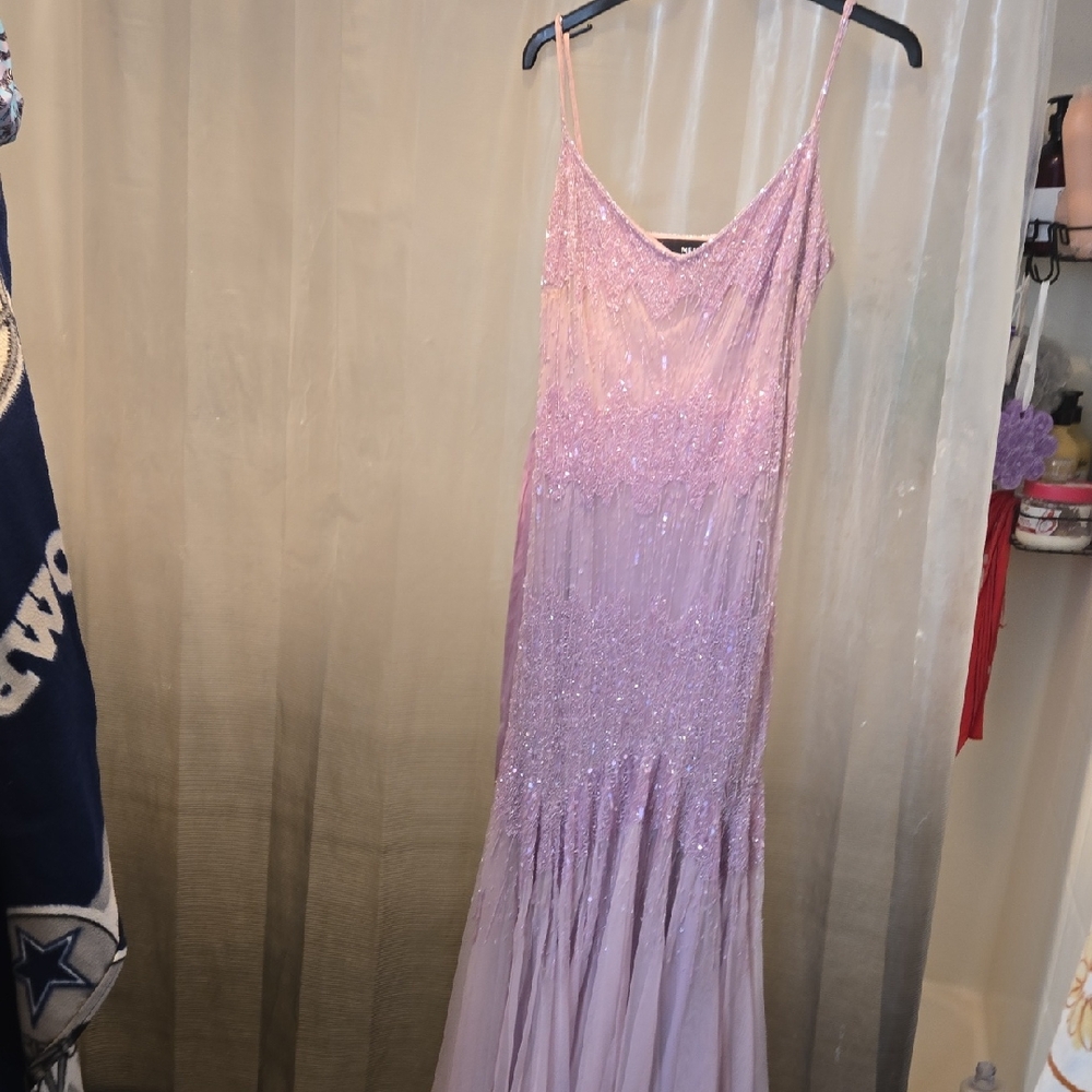 Mes Ami Vintage Beaded Lavender Gown